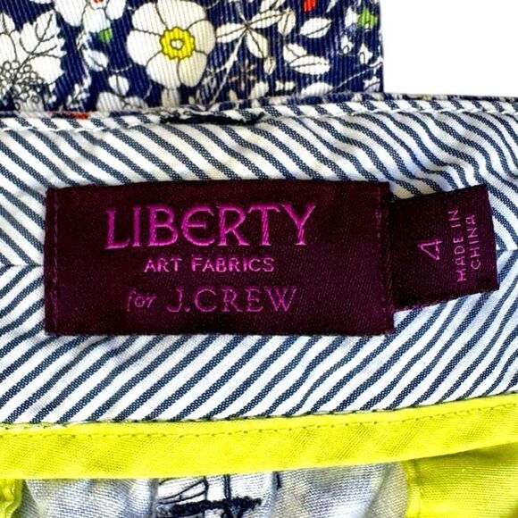 J. Crew Liberty Art Fabrics Floral Shorts Sz 4 - Picture 11 of 12